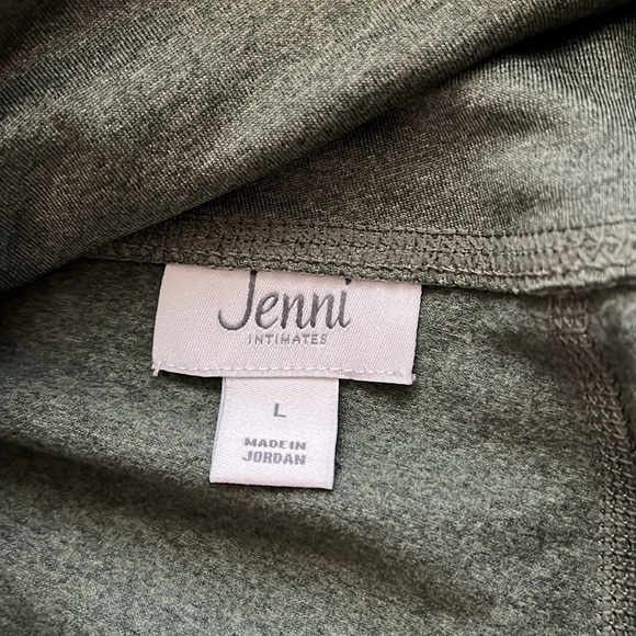 Jenni Crossband Leggings Large 7/8 Length Green Active Yoga Athletic Workout - Picture 3 of 10